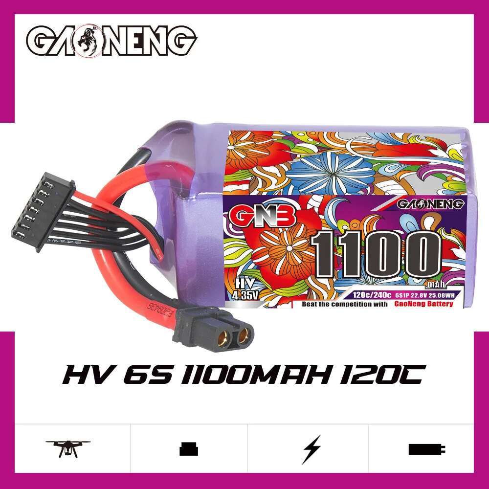 2Pcs GNB 6S Lipo Battery 22.8V - Nano Quad Fpv recension och pris