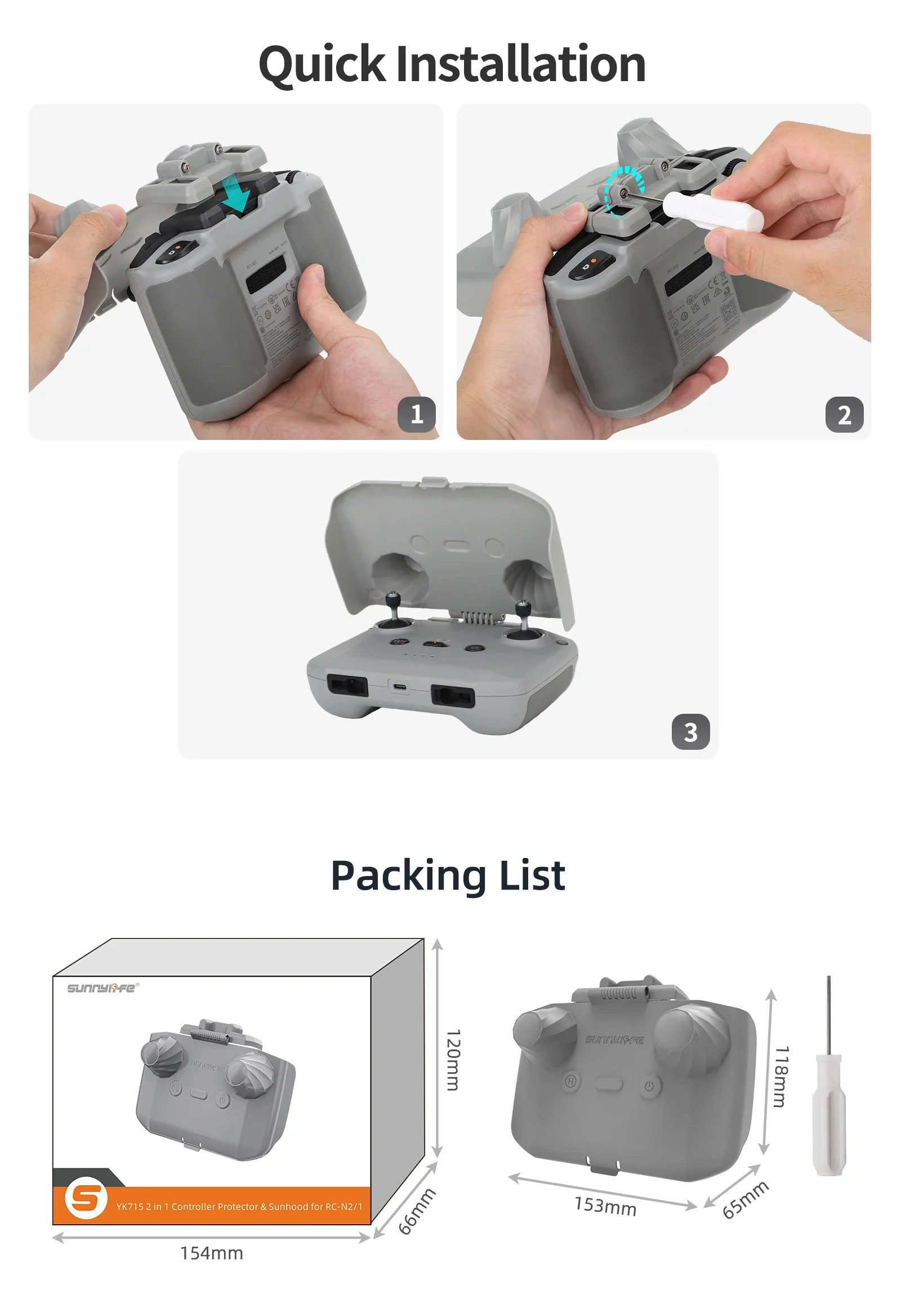 2 in 1 Controller Protector Su - Drone Dji Rc Pro 2 recension och pris