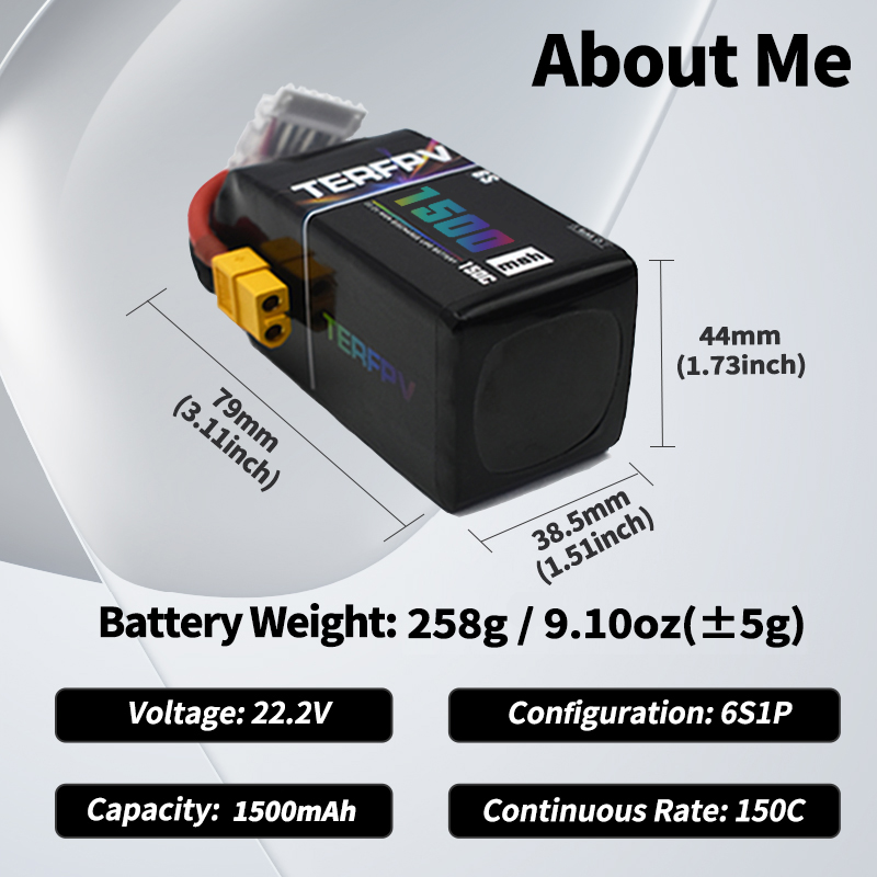 TERFPV Lipo Battery 6S 22.2V 1 - Nano Quad Fpv recension och pris