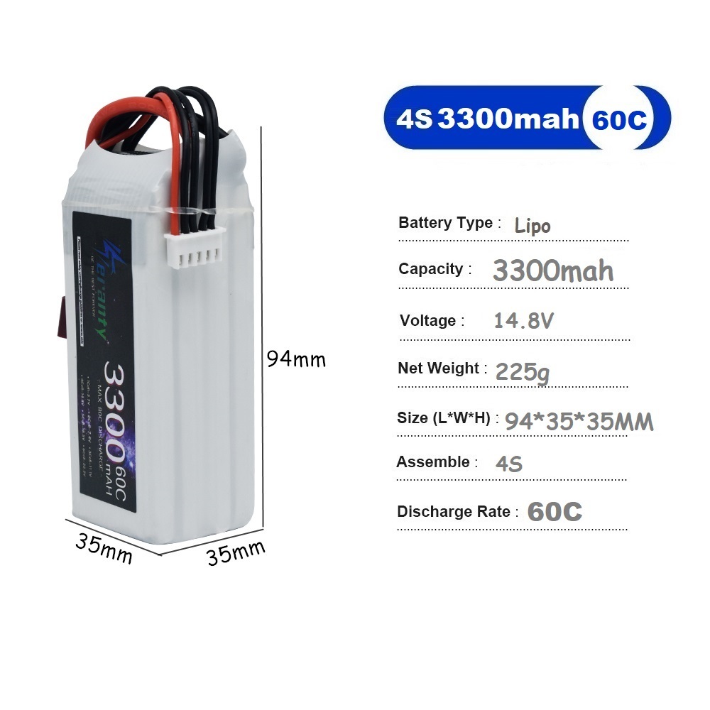 LiPo Rechargeable Battery 4S 3 - Nano Quad Fpv recension och pris