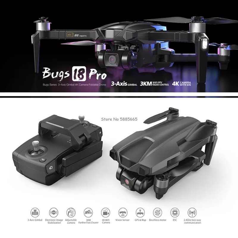 Professional 4K GPS Return FPV - Drone Smart Rc Foldable recension och pris