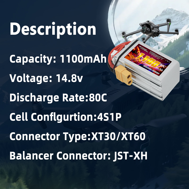 TERANTY 4S 1100mAh 80C/160C Li - Nano Quad Fpv recension och pris