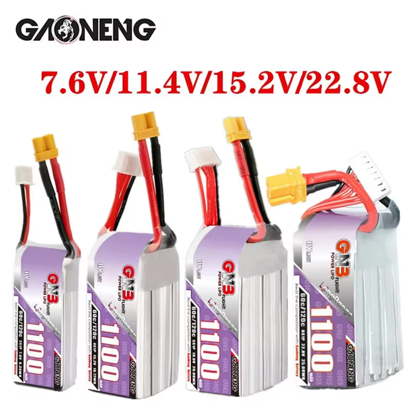 GNB 1100mAh 2S 3S 4S 6S 60C/12 - Nano Quad Fpv recension och pris