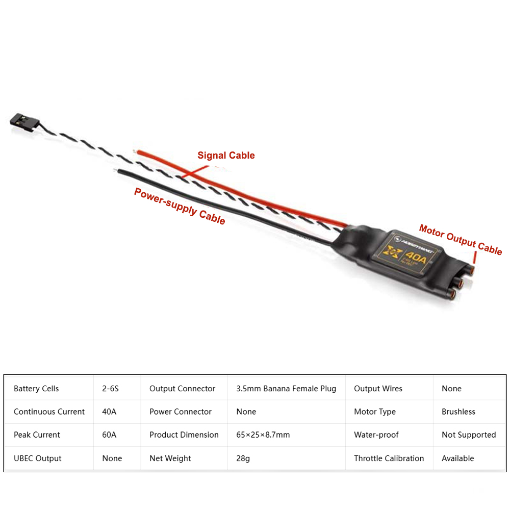 Hobbywing XRotor 40A Brushless - Esc 4In1 Brushless recension och pris